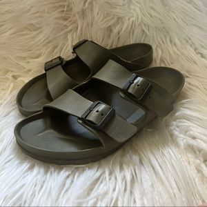 Birkenstock Green Rubber Arizona Sandals